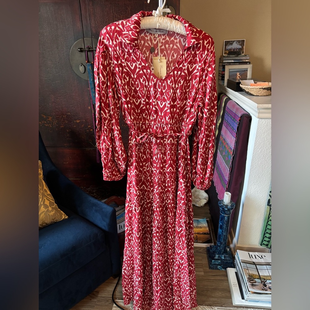 Connor & Blake Hand Crafted Maxi Batik Print Designed in Italy, Dress Sz Medium